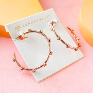 Kendra Scott - Haven Heart Rose Gold Hoop Earrings - NEW